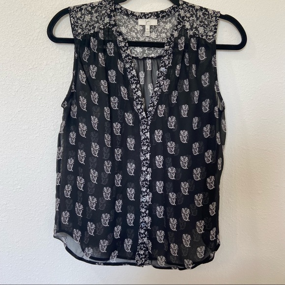 Joie Finnegan Floral Silk Sheer Blouse size XS - Picture 2 of 5